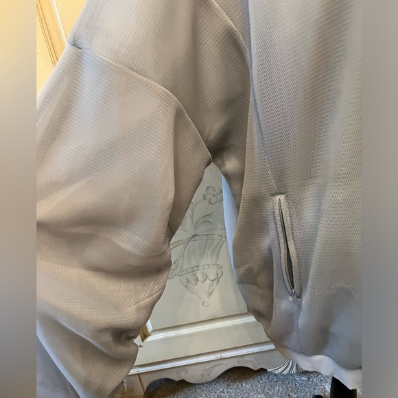 Light grey Alo taffeta bomber. - Picture 8 of 8